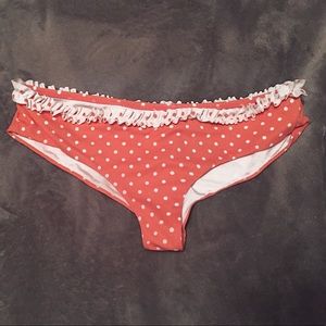 Pink/Orange Never Worn Polka Dot Bikini Bottoms!👙
